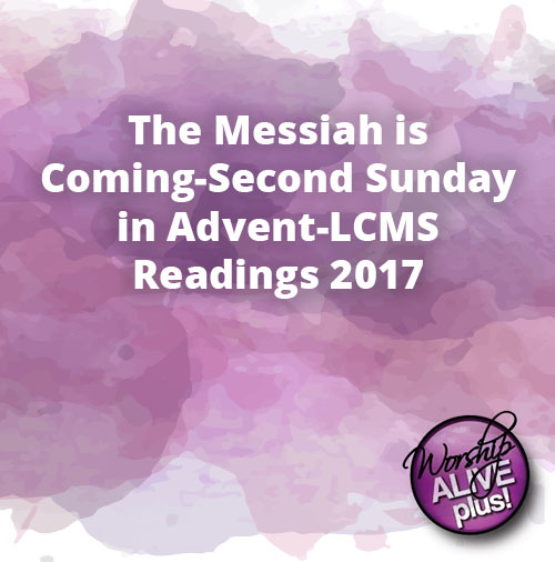 The Messiah is Coming Second Sunday in Advent LCMS Readings 2017 1